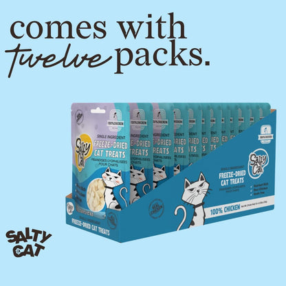 Salty Cat Natural Freeze-Dried Chicken Cat Treats, 10G Bag (12 Packs)8