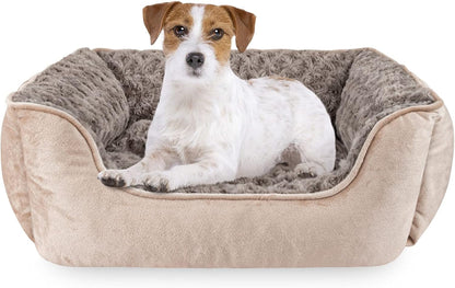 JOEJOY Rectangle Dog Bed for Large Medium Small Dogs - Washable Orthopedic Sofa Bed, Soft Breathable Puppy & Pet Cuddler, Durable Calming Dog Bed with Anti-Slip Bottom, Multiple Sizes, Beige16