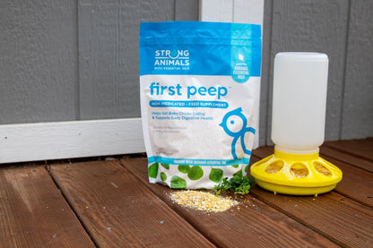 First Peep Chick Feed Supplement with Oregano Oil 2 Lb | Non-Medicated, Organic Oregano Oil, Kelp & Prebiotics, Helps Chicks Start Eating Sooner, Supports Early Digestive Health5