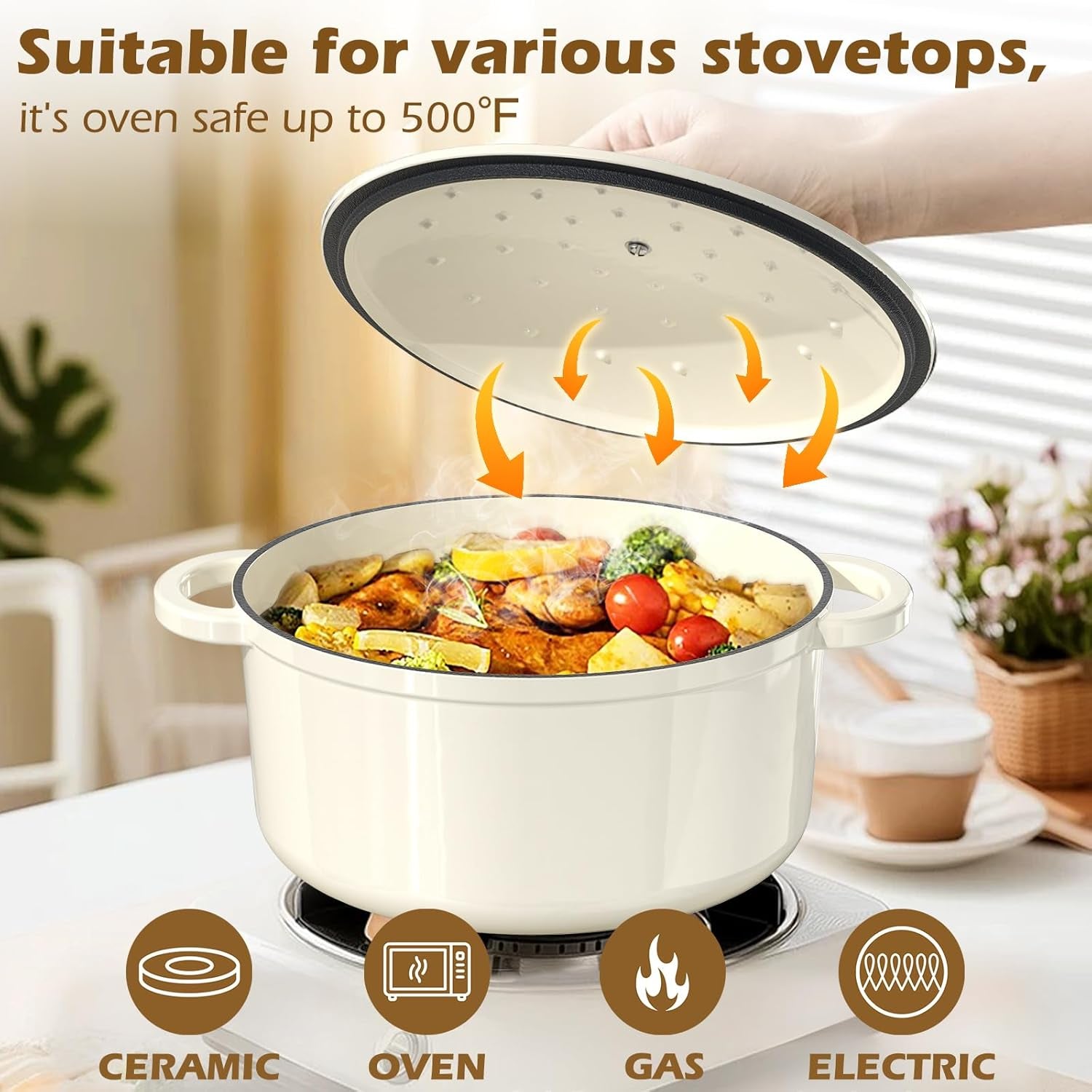 enameled-cast-iron-dutch-oven-5qt-pot-with-lid-cotton-potholders-heavy-duty-cookware-for-bread-baking-braising-stews-roastingcream-white