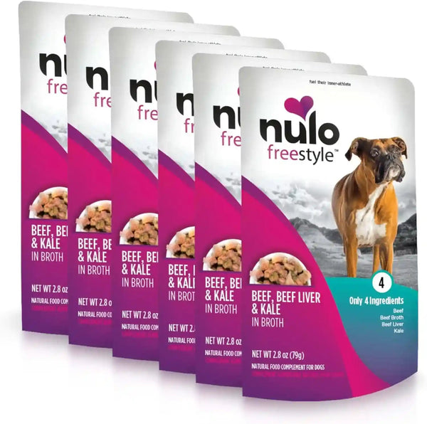 Nulo Freestyle Variety Flavor Real Meat Grain-Free Premium Puppy & Dog Food Topper, 2.8 Ounce (Pack of 6)20
