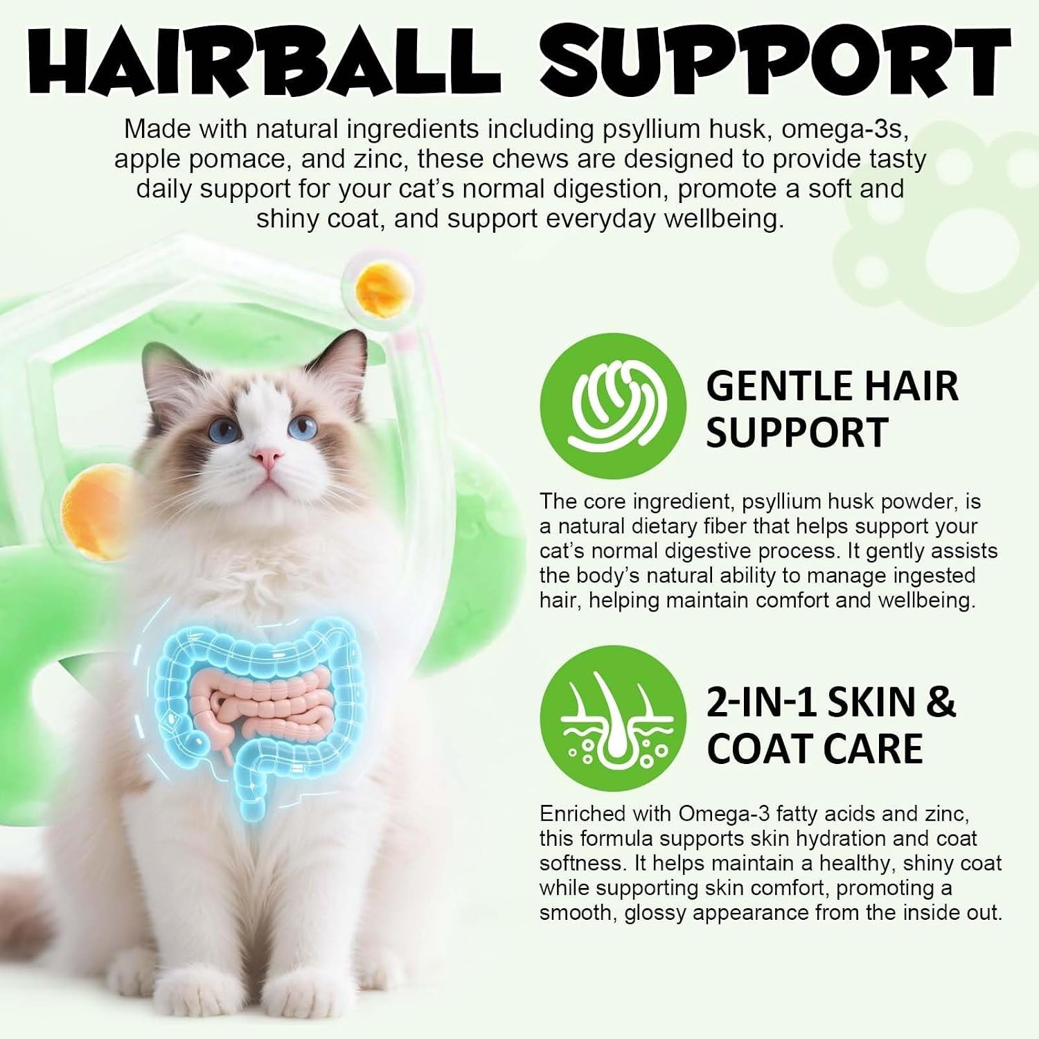 cat-hairball-support-crunchy-creamy-chews-omega-3-zinc-for-healthy-skin-coat-tasty-chicken-flavor-supports-skin-coat-digestion-30-day-supply