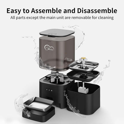 DOEL 2.4Ghz Wifi Automatic Cat Feeder and Water Fountain, 6L/24 Cups Timed Dry Food Dispenser for 2.5 Weeks, with APP Remote Control, Voice, for Small Medium Dog Puppy Kitten9