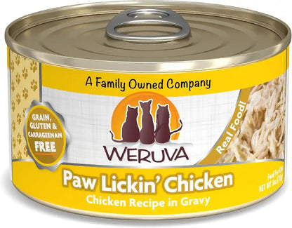 Weruva Classic Cat Food, Paw Lickin’ Chicken with Chicken Breast in Gravy, 3Oz Can (Pack of 24)1