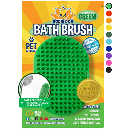 Bodhi Dog Shampoo Brush - Pet Grooming & Bath Supplies for Dogs and Cats - Bath Brush for Long & Short Hair - Premium Scrubber for Shower, Showerhead, Sprayer & Bathing (One Pack, Blue)19