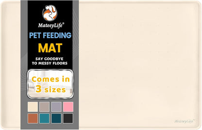 Mateeylife Silicone Cat & Dog Food Mat for Floors Waterproof, Anti-Slip Dog Bowl Mats for Food and Water, Pet Feeding Mats with Lip to Prevent Spills, Pet Placemat for Messy Drinkers to Protect Floors8