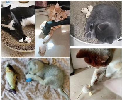 Catnip Toy, Cats Mouse Plush Cat Toys, Cat Mice & Animals Toys for Indoor Cats and Kittens, Cat Chew Toy for Exercise for Pet Cat Kitten Kitty (6 Packs)7