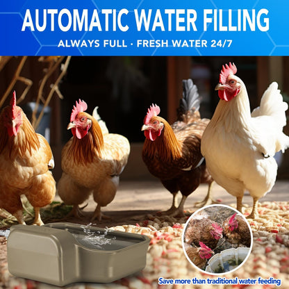 PETTEN Auto Fill Dog Water Bowl, Outdoor 1Gal/3.75L Automatic Dispenser | Auto-Refill Float Valve,No Electricity.3.75L for Dogs/Cats&Livestock.3/4"Ght Hose Connection.Food-Grade Hdpe,Durable5