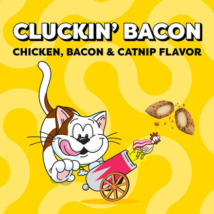 Temptations Wacky Blasts Cat Treats, Cluckin' Bacon Flavor, 16 Oz | Chicken, Bacon & Catnip Flavor Bits, Crunchy Outside, Soft Inside, under 2 Cal, 100% Complete & Balanced, Resealable Tub4