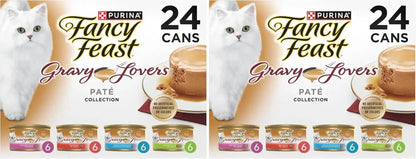 Purina Fancy Feast Gravy Lovers Wet Cat Food Variety Pack, 4.5 Lb, 24 Pack12