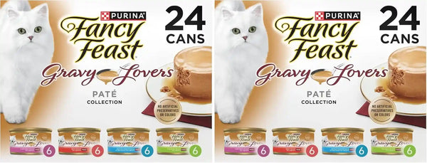 Purina Fancy Feast Gravy Lovers Wet Cat Food Variety Pack, 4.5 Lb, 24 Pack12