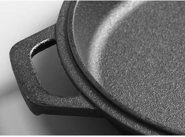 Cast Iron Double Dutch Oven Pot with Skillet Lid, Cast Iron Skillet 10 Inch & Dutch Oven 3 Quart for Grilling, Searing, Baking (3 Quarts)9