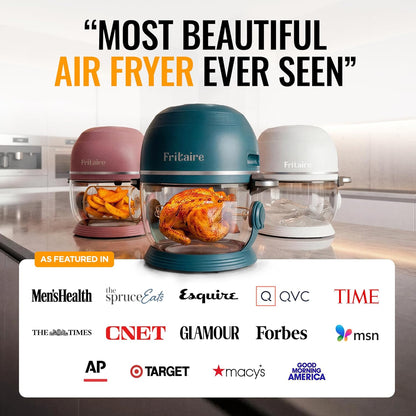 Non Toxic Air Fryer™ Pro | 9-In-1 Glass Air Fryer | Self-Cleaning | 5 Quart | Rotisserie and Tumbler | 400F Vortex for Even Cooking, Bpa-Free Teflon Free, Recrisp, Roast, Bake, Cherry3
