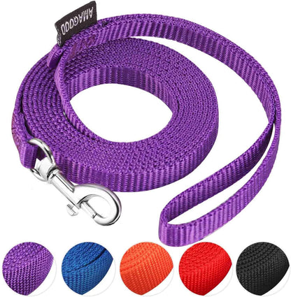 AMAGOOD 6 FT Puppy/Leash, Strong Traditional Style with Easy to Use Collar Hook, Great for Small, Medium and Large Dogs (5/8In X 6 Ft, Purple)21