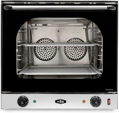 KWS CO-3 1600W Commercial Countertop Convection Oven, 2 Cu. Ft. - 120V, 4-Tier Toaster W/Front Glass Door, Electric Baking Oven1