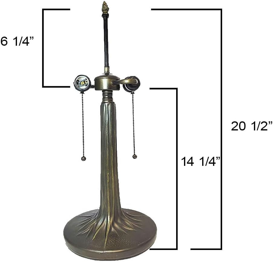 tree-trunk-metal-lamp-base-dark-bronze-finish-with-gold-highlights-nicely-weighted-20-5-tall