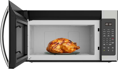 HOME 1.7 Cu. Ft. Over-The-Range Microwave Oven, 1000W Stainless Steel Microwave with 300 CFM Vent Fan, Ductless Installation, LED Display, Auto Cook Presets & Child Lock12
