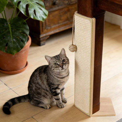 24" Tall Couch Corner Cat Scratcher, Sisal Scratching Pad with Toy Ball, Furniture Protector for Sofa, Easy Assembly Stylish Modern Cat Scratching Post7