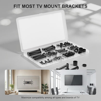 Universal TV Mounting Hardware Set, M4,M5,M6,M8 Screws (UVSP) | TV Mount Screw Kit – Fits Most Tvs / Monitor up to 80". Includes Replacement Screws, Washers & Spacers6