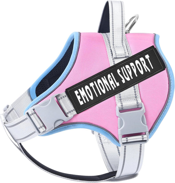Voopet Service Dog Harness, Emotional Support Pet Vest Harness, Reflective Breathable & Adjustable No Pull ESA Harness for Small Medium Large Dogs (With 4 PCS Removeable Tags),Xx Small (Pack of 1)13