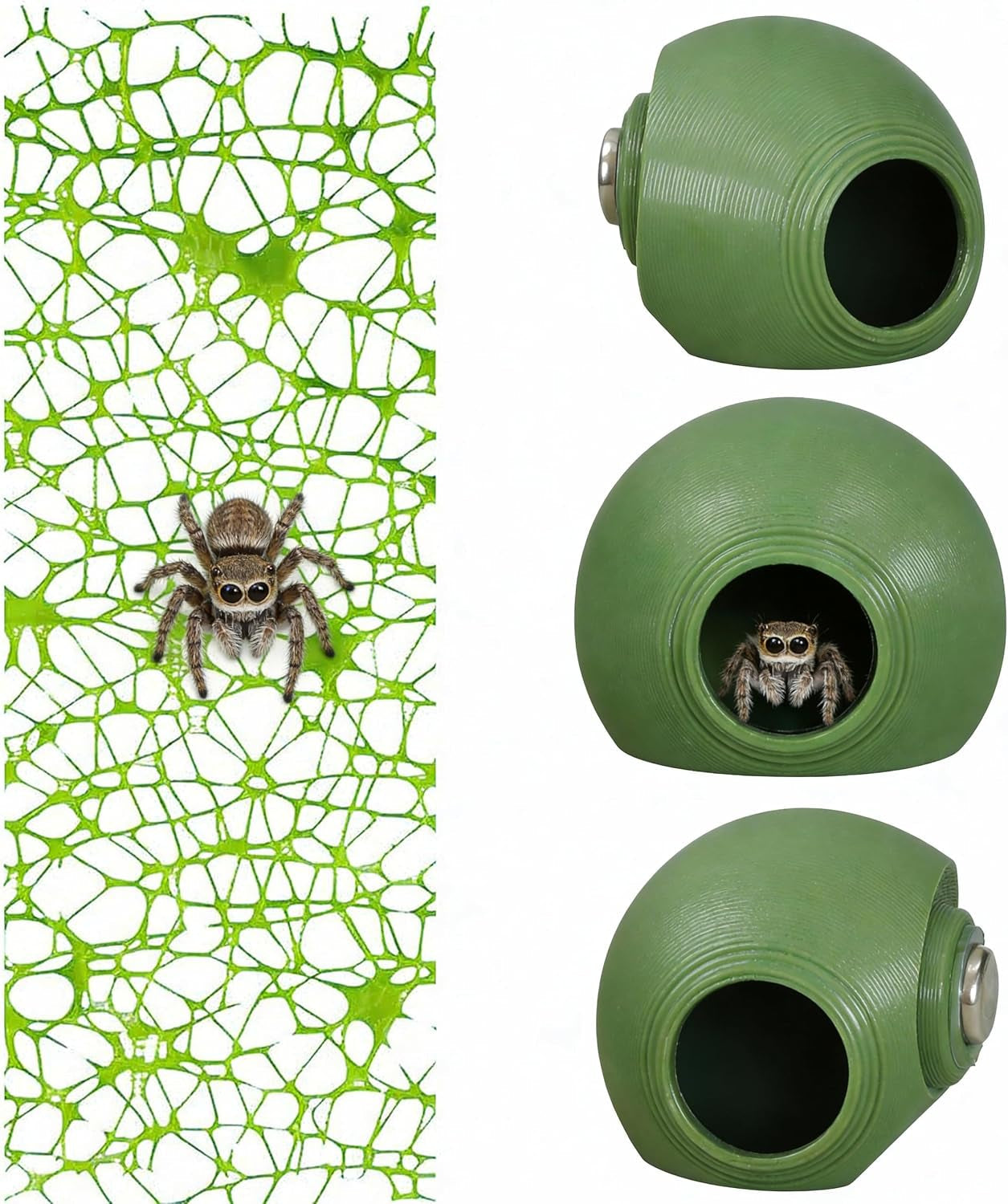 3pcs-pumpkin-jumping-spider-hide-jumping-spider-enclosure-accessories-magnetic-mounting-for-climbing-resting-and-exploration-small-reptile-enclosure-accessories-pumpkin-hide