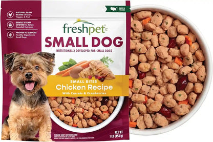 Freshpet Healthy & Natural Food for Small Dogs/Breeds, Fresh Grain Free Chicken Recipe, 1Lb, Yellow (6-27975-01204-5)1