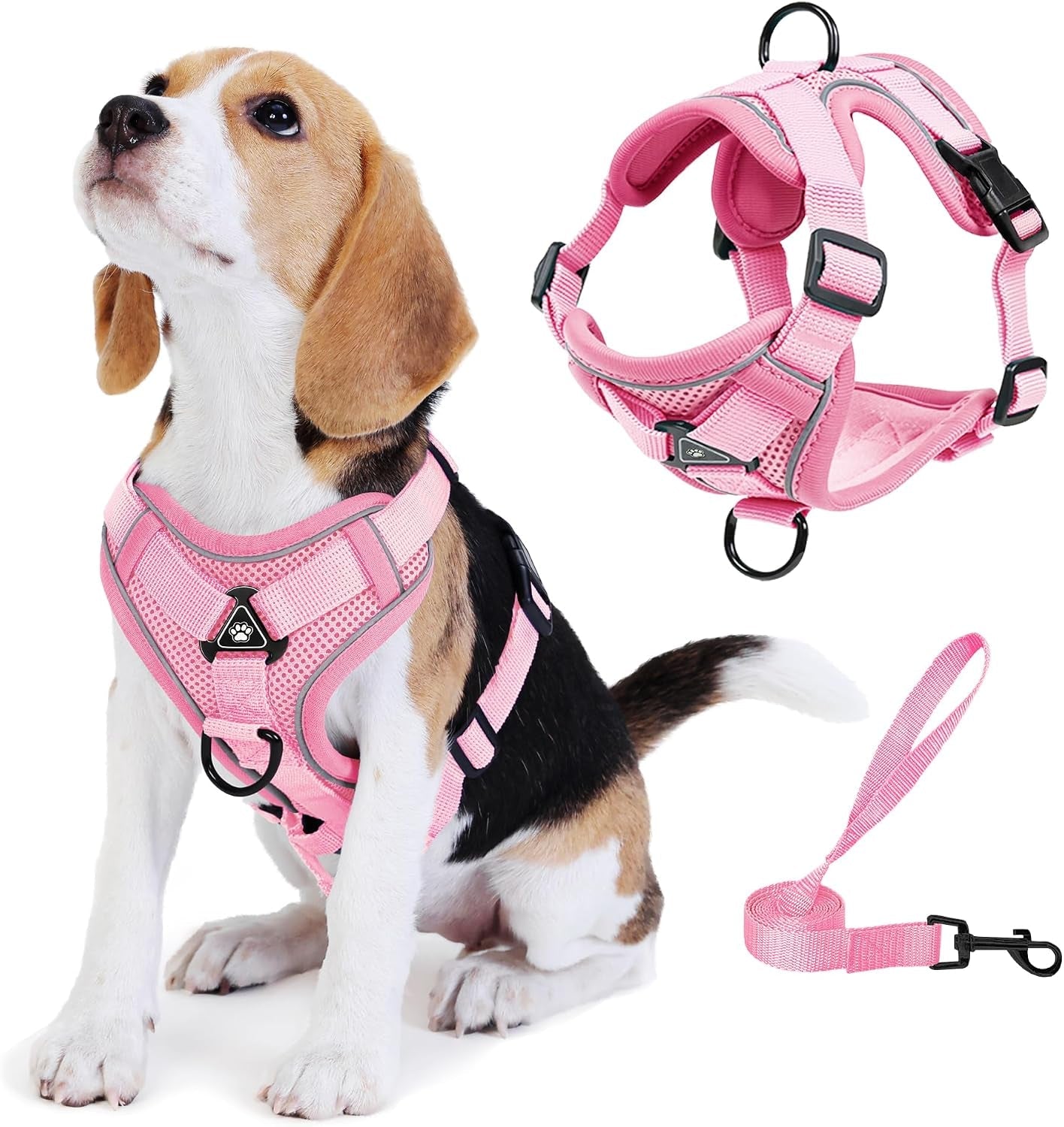 no-pull-dog-harness-with-leash-set-for-small-sized-dog-reflective-adjustable-no-choke-front-clip-cat-vest-harness-with-breathable-mesh-comfortable-soft-padded-pet-vest-blue-m
