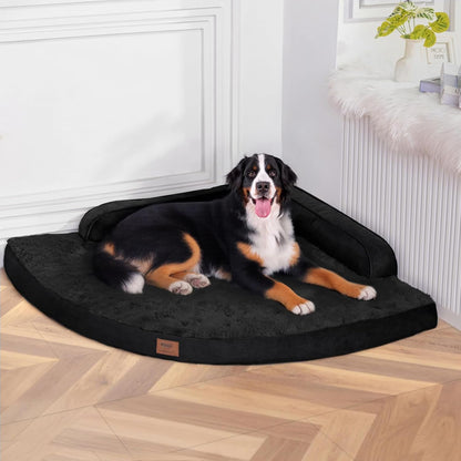 MEKIY Orthopedic Waterproof Dog Bed with Sides for Extra Large Sizes Dogs | Egg Crate Foam, Waterproof Liner, Anti-Slip Bottom, Space-Saving, Perfect for Corners and Sofa Edges, 40 X 40 Inch15