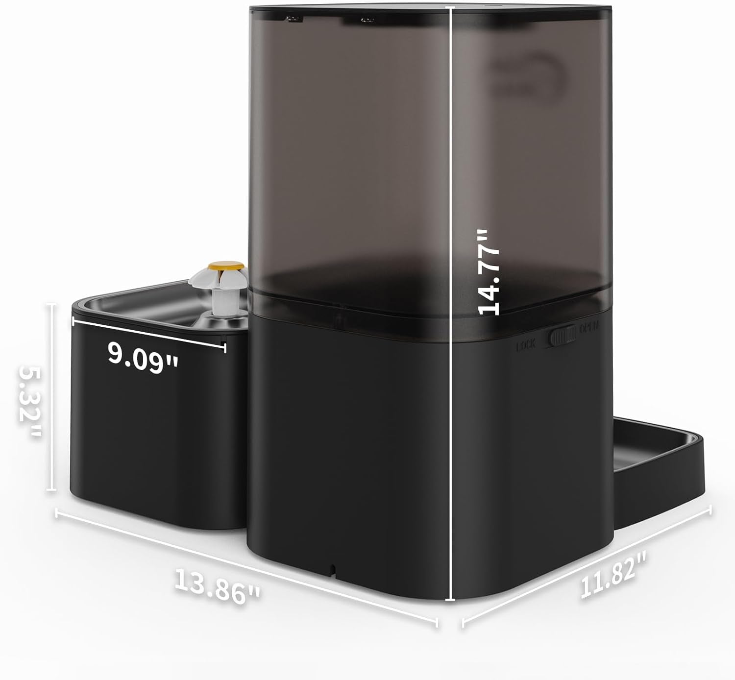 doel-2-4ghz-wifi-automatic-cat-feeder-and-water-fountain-6l-24-cups-timed-dry-food-dispenser-for-2-5-weeks-with-app-remote-control-voice-for-small-medium-dog-puppy-kitten