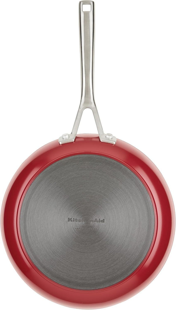 Kitchenaid Hard Anodized Ceramic 9-Piece Nonstick Cookware Set – Includes Fry Pans, Saucepan, Stockpot, Durable, Even Heating, Oven Safe to 500°F, Empire Red9