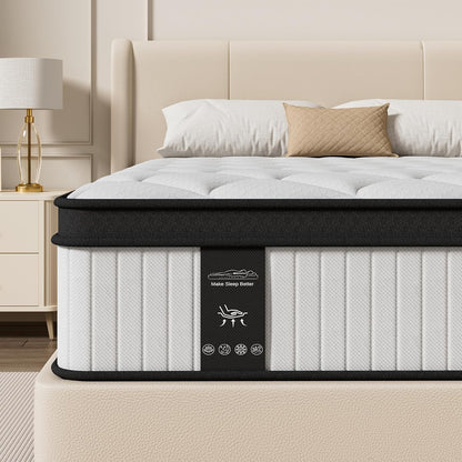 Mattress Queen Size, 12 Inch Hybrid Queen Mattress in a Box, Medium Firm | Queen Size Mattress with Cooling Gel Memory Foam & Pocket Springs, Pressure Relief, Motion Isolation, Edge Support,Pillow Top8