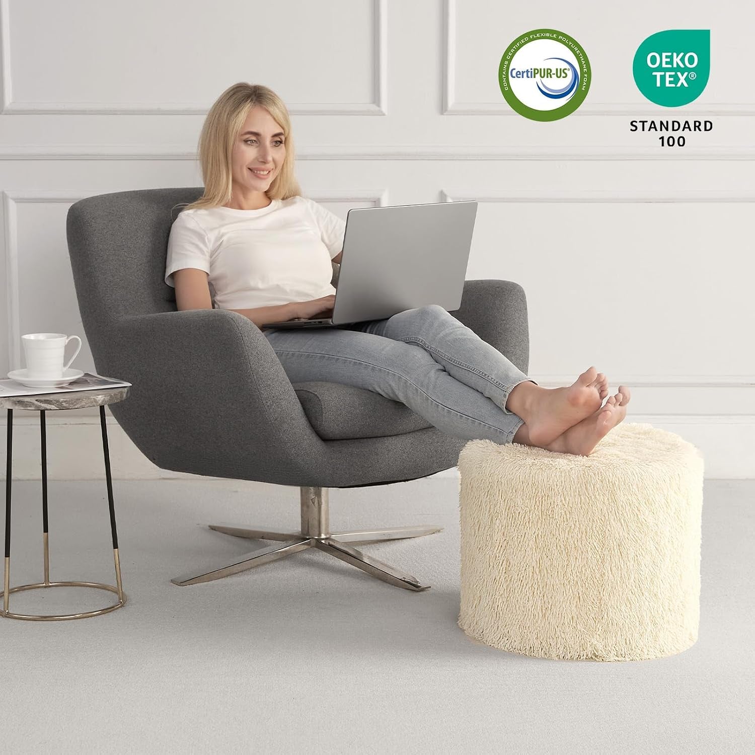 round-pouf-ottoman-foot-rest-footstool-17-x-14-inch-beige-high-density-one-piece-foam-firm-stable-for-couch-bedroom-living-room-mechine-washable-cover