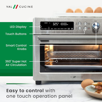 10-In-1 Smart Air Fryer - Extra-Large Convection Countertop Toaster Oven - Brushed Stainless Steel Finish - 26.3 QT/25 L4