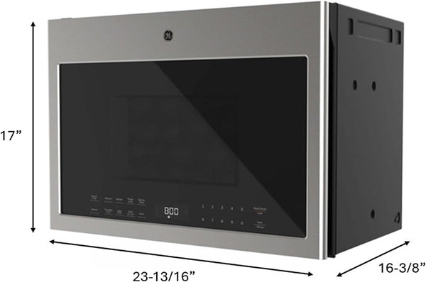 GE 24" Over-The-Range Microwave, 1.4 Cu. Ft., 1000 Watts, 300 CFM Hood Vent, LED Lighting, Auto Defrost, Installer-Friendly, Stainless Steel, GVMB14S4WSS2