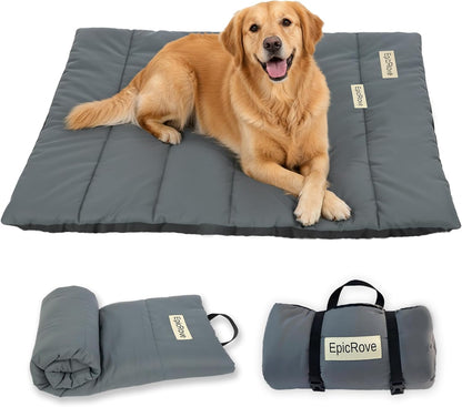 Rovepad Trail Dog Bed Mat 43"X27" – Waterproof Non Slip Outdoor Travel Mat for Camping & Car – Silent Peachskin Roll-Up Pad for Medium & Large Dogs, Machine Washable8