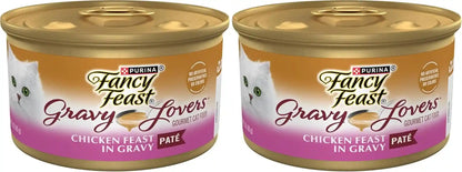 Purina Fancy Feast Gravy Lovers Chicken Feast Pate in Wet Cat Food Gravy - (Pack of 24) 3 Oz. Cans10