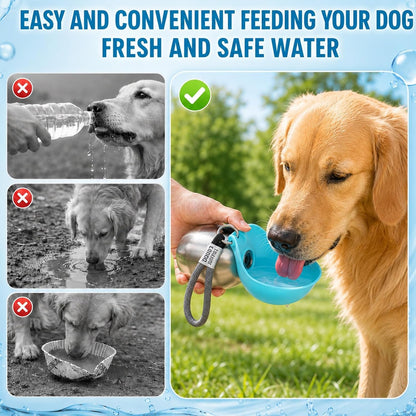 2 in 1 Portable Dog Water Bottle for Dogs,10Oz Stainless Steel Portable Dog Water Bottle with Foldable Silicone Bowl, Leak-Proof 2 in 1 Portable Tumbler for Small Dog & Puppy Walking Hiking Outdoor6