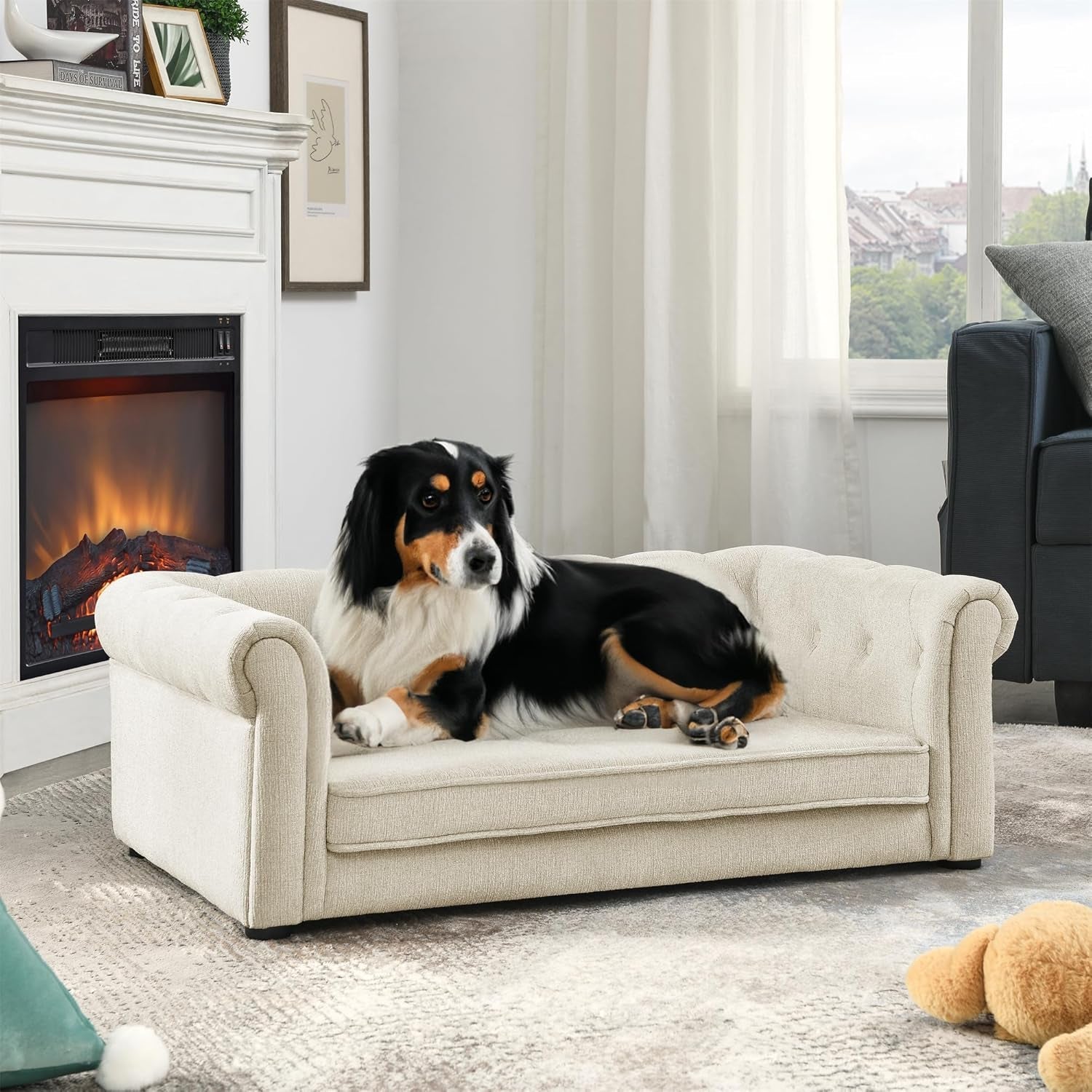 39-75-modern-pet-sofa-with-backrest-and-armrests-comfortable-foam-cushion-dog-couch-for-small-and-medium-dogs-stable-leg-design-for-living-room