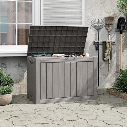 Outdoor Storage Waterproof Deck Box for Patio (45 Gallon, Grey) | Lockable outside Storage Boxes for Cushion, Resin Weatherproof Garden Storage Bin, Package Delivery Box7