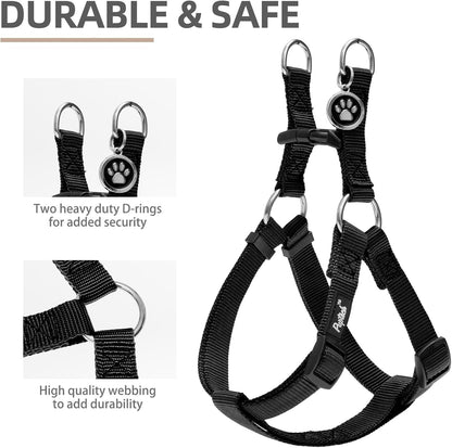 PUPTECK No Pull Dog Harness Soft Adjustable Basic Nylon Step in Puppy Vest Outdoor Walking with ID Tag2