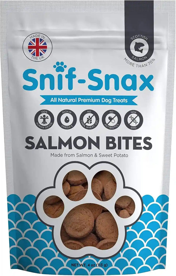Snif-Snax Salmon Bites Dog Treats 3 Pack, All Natural Human-Grade Training Treats for Dogs, Healthy Grain-Free Puppy & Adult Rewards, Protein Rich Soft Salmon Snacks11