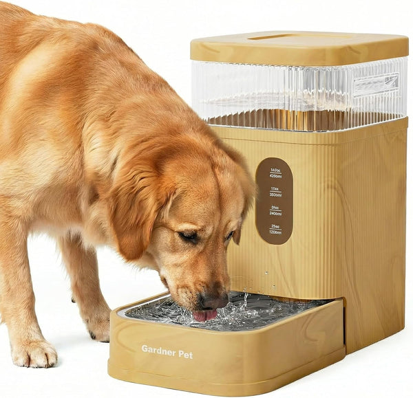 Gardner Pet 2.2 Gallon Automatic Dog Water Bowl Dispenser 8.5L Gravity Water Feeder with Stainless Steel Bowl & Maifan Stone Filter, Bpa-Free for for Cats and Dogs (Black, 2.2 Gallon)10