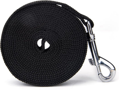 Strong Durable Nylon 10Ft Long Dog Training Leash, Traction Rope, 1 Inch Wide, for Small and Medium Dog (Black, 10 Feet)8