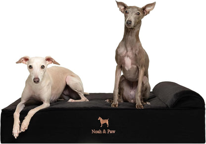 NOAH & PAW Large Dog Bed, 35X25X8.7 Inch, Orthopedic Dog Beds, Eggshell Memory Foam Infused with Cooling Gel, Water Resistant, Machine Washable, Includes Inner Cover (Velvet Collection)23