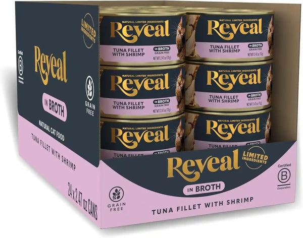 Reveal Chicken Breast in Broth Wet Cat Food 24-Pack 2.47 Oz Cans | 100% Natural, High Quality Protein, Limited Ingredient, Grain Free, Complementary Food, No Fillers, No Artificial Additives13