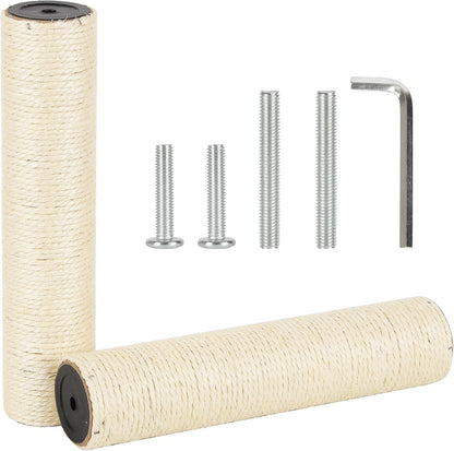 6.8Cm 2.7In Diameter Cat Tree Scratching Post Replacement Sisal (2Posts*30Cm/11.81In, M8)1