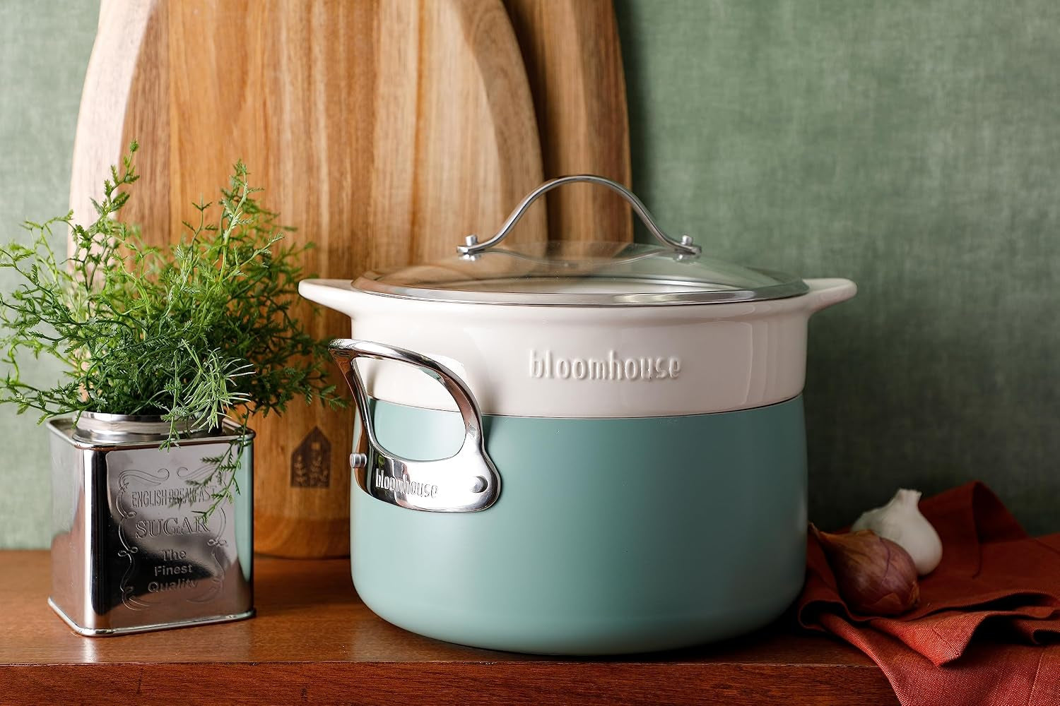 6-qt-heavy-guage-aluminum-dutch-oven-w-non-stick-non-toxic-ceramic-interior-and-ceramic-steamer-insert-sage-green