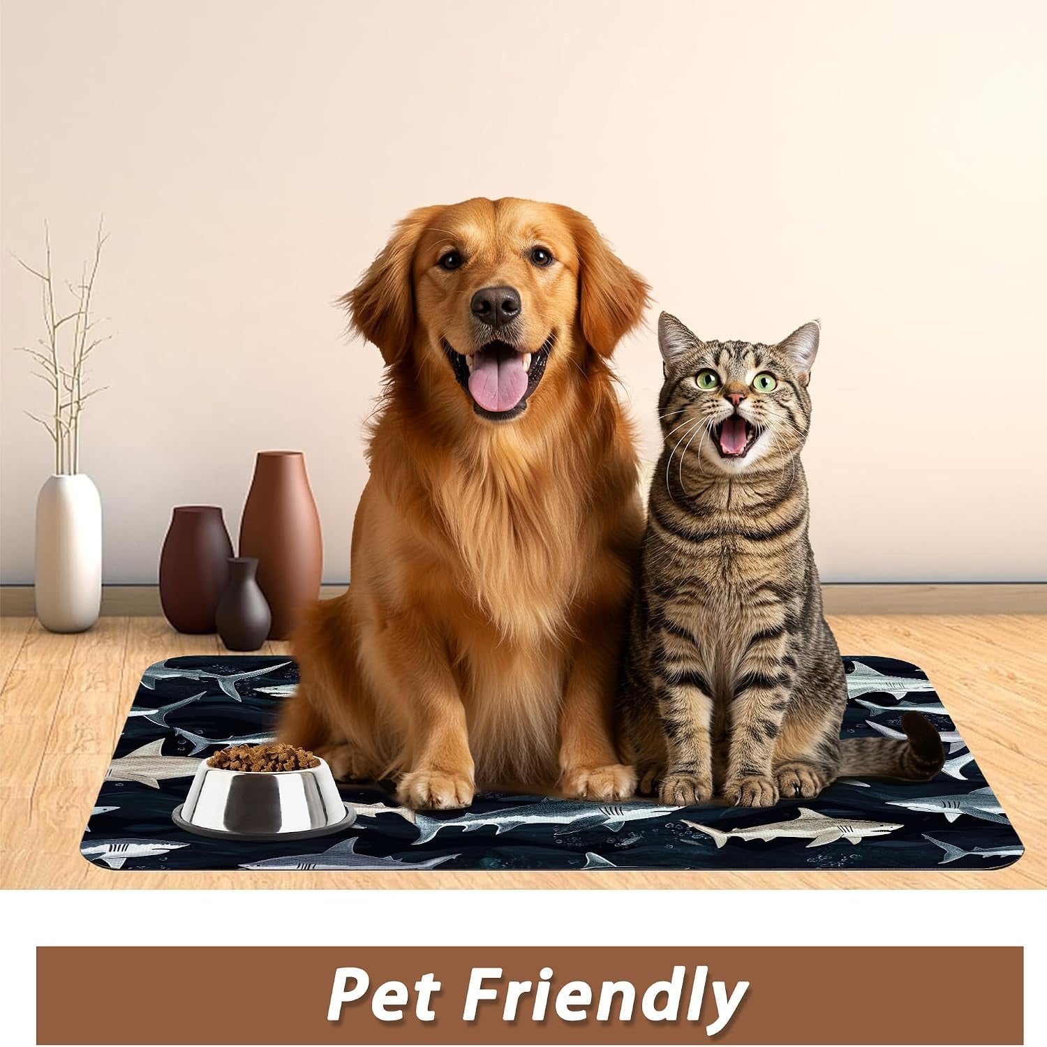 cute-shark-dog-cat-food-mat-absorbent-pet-feeding-mat-with-rubber-backing-non-slip-water-bowl-placemat-indoor-pet-accessories-supplies-12x20