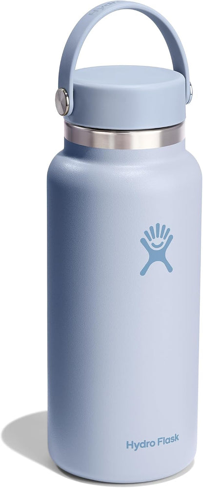 Hydro Flask Water Bottle - Insulated Stainless Steel - Wide Mouth Flex Lid, Non Spill, Leakproof and Refillable in 32 Oz Surf Blue3