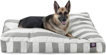 Majestic Pet Stripes Rectangle Medium Dog Bed Washable – Non Slip Comfy Pet Bed – Dog Crate Bed with Removable Washable Cover – Dog Kennel Bed for Sleeping, Polyester Fiber, Medium, Black23